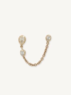 Jacquie Aiche 3 Graduated Teardrop Sophia Diamond Chain Double Stud